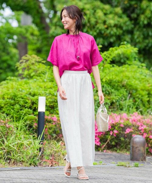 LAUTREAMONT / ロートレアモン シャツ・ブラウス | 【WEB限定】ラミーギャザーブラウス≪洗濯機で洗える≫ | 詳細13