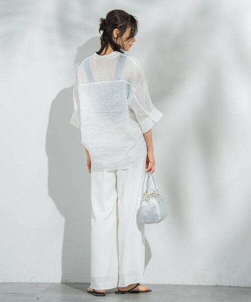 LAUTREAMONT / ロートレアモン シャツ・ブラウス | 【WEB限定】ラミーシャツブラウス≪洗濯機で洗える≫ | 詳細4