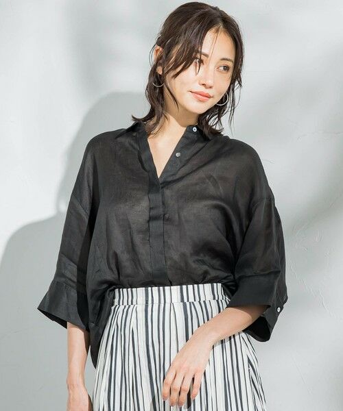 LAUTREAMONT / ロートレアモン シャツ・ブラウス | 【WEB限定】ラミーシャツブラウス≪洗濯機で洗える≫ | 詳細6