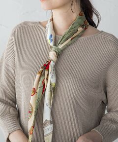 LAUTREAMONT / ロートレアモン マフラー・ショール・スヌード・ストール | 【manipuri】ダイヤ型スカーフ モンゴルフィエ/アンティークレシピ