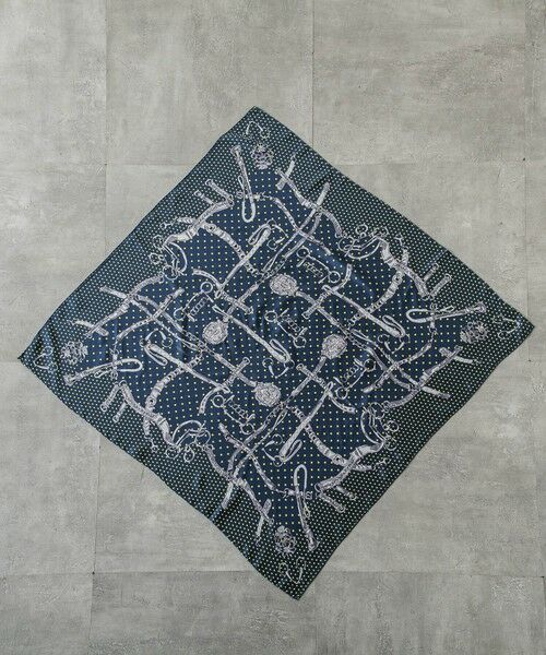 LAUTREAMONT / ロートレアモン マフラー・ショール・スヌード・ストール | 【WEB限定】【manipuri】＜シルクスカーフ88＞ ドットビット | 詳細1