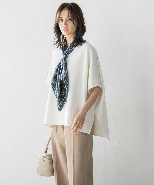 LAUTREAMONT / ロートレアモン マフラー・ショール・スヌード・ストール | 【WEB限定】【manipuri】＜シルクスカーフ88＞ ドットビット | 詳細8