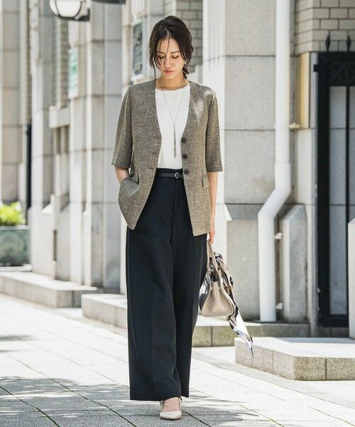 LAUTREAMONT / ロートレアモン テーラードジャケット | トリッカースラブハーフスリーブジャケット≪手洗い可能・防シワ・UV≫ | 詳細7