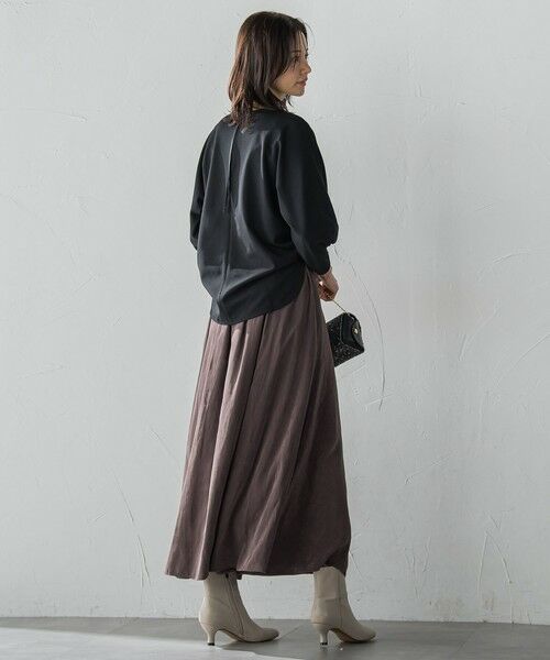 LAUTREAMONT / ロートレアモン カットソー | 【WEB限定】フォルムスリーブバックジップトップス≪洗濯機で洗える≫ | 詳細1