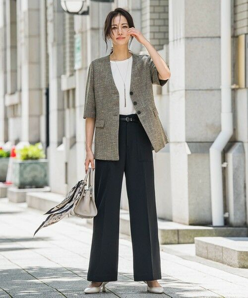 LAUTREAMONT / ロートレアモン その他パンツ | タックレスワイドチノパンツ≪洗濯機で洗える≫ | 詳細3