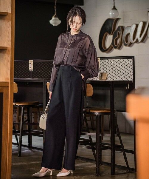 LAUTREAMONT / ロートレアモン その他パンツ | タックレスワイドチノパンツ≪洗濯機で洗える≫ | 詳細4