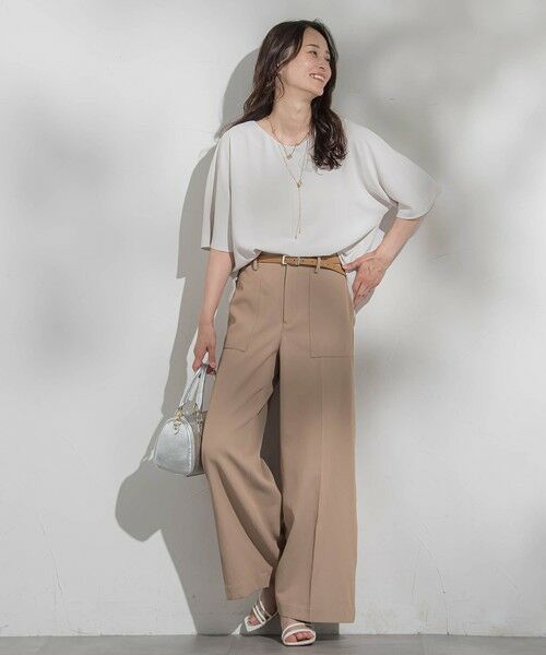 LAUTREAMONT / ロートレアモン その他パンツ | タックレスワイドチノパンツ≪洗濯機で洗える≫ | 詳細8