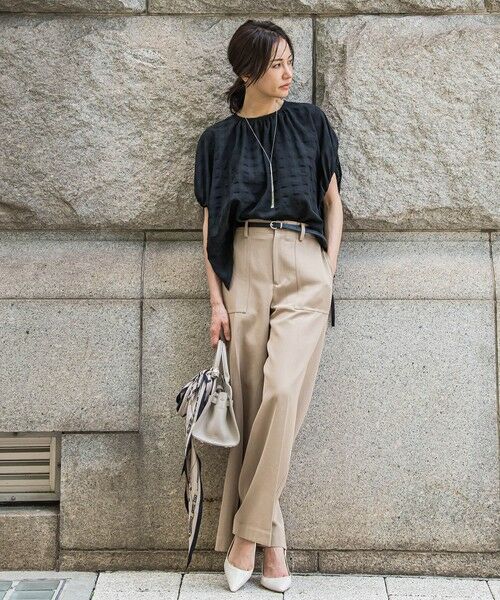 LAUTREAMONT / ロートレアモン その他パンツ | タックレスワイドチノパンツ≪洗濯機で洗える≫ | 詳細24