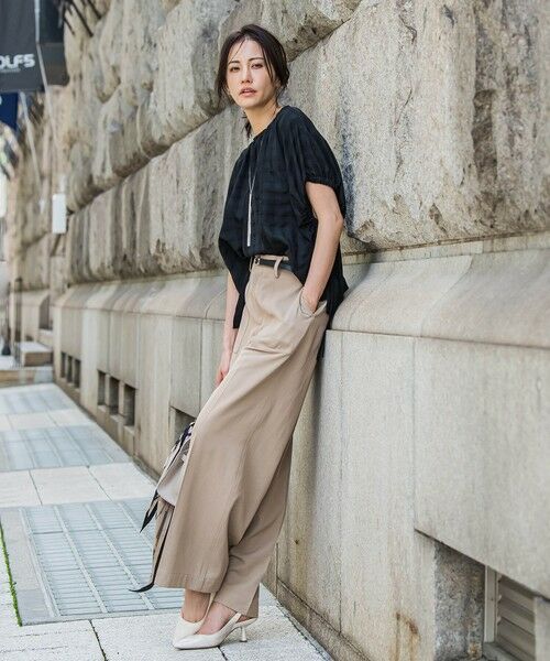 LAUTREAMONT / ロートレアモン その他パンツ | タックレスワイドチノパンツ≪洗濯機で洗える≫ | 詳細25