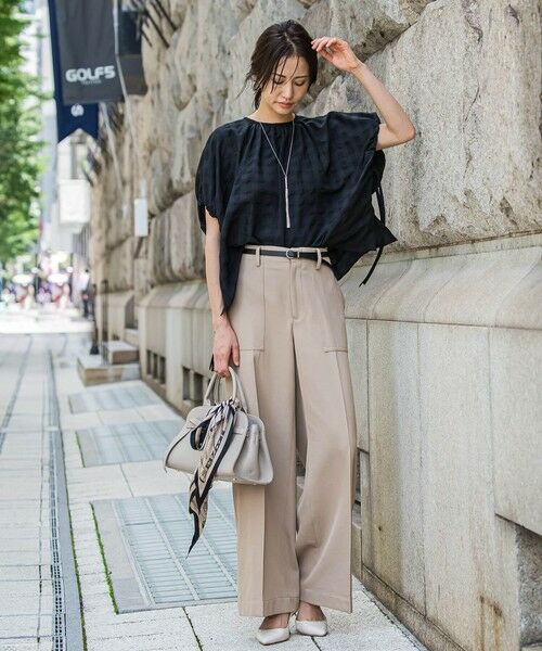 LAUTREAMONT / ロートレアモン その他パンツ | タックレスワイドチノパンツ≪洗濯機で洗える≫ | 詳細26