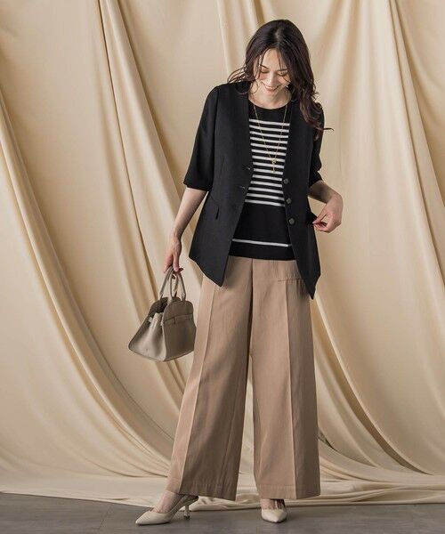 LAUTREAMONT / ロートレアモン その他パンツ | タックレスワイドチノパンツ≪洗濯機で洗える≫ | 詳細11