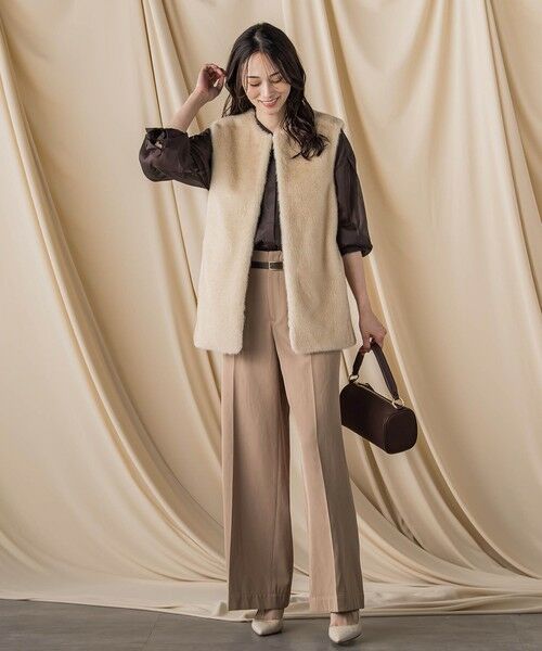 LAUTREAMONT / ロートレアモン その他パンツ | タックレスワイドチノパンツ≪洗濯機で洗える≫ | 詳細13