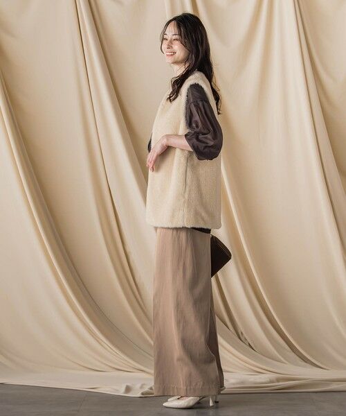 LAUTREAMONT / ロートレアモン その他パンツ | タックレスワイドチノパンツ≪洗濯機で洗える≫ | 詳細14