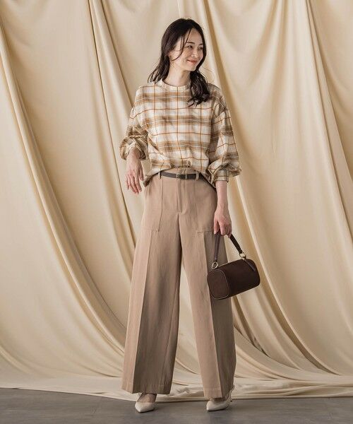 LAUTREAMONT / ロートレアモン その他パンツ | タックレスワイドチノパンツ≪洗濯機で洗える≫ | 詳細15