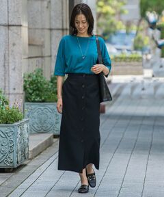 LAUTREAMONT / ロートレアモン ミニ・ひざ丈スカート | ナローシルエットチノスカート≪洗濯機で洗える≫