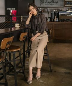 LAUTREAMONT / ロートレアモン ミニ・ひざ丈スカート | ナローシルエットチノスカート≪洗濯機で洗える≫