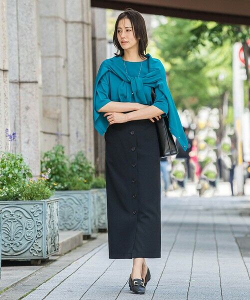 LAUTREAMONT / ロートレアモン ミニ・ひざ丈スカート | ナローシルエットチノスカート≪洗濯機で洗える≫ | 詳細1