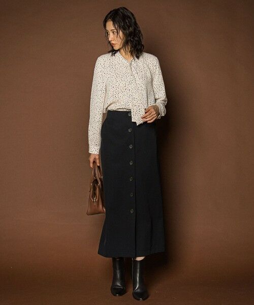 LAUTREAMONT / ロートレアモン ミニ・ひざ丈スカート | ナローシルエットチノスカート≪洗濯機で洗える≫ | 詳細3