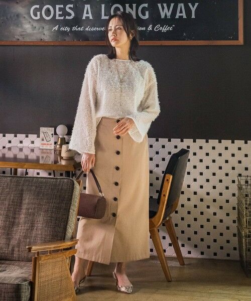 LAUTREAMONT / ロートレアモン ミニ・ひざ丈スカート | ナローシルエットチノスカート≪洗濯機で洗える≫ | 詳細9