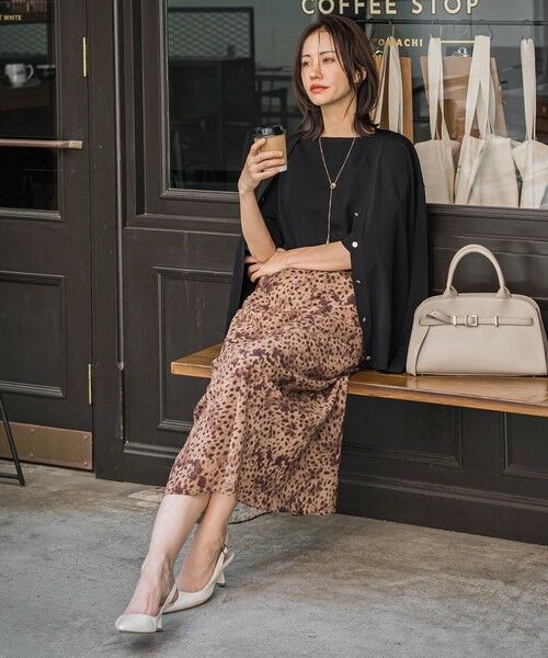 LAUTREAMONT / ロートレアモン ミニ・ひざ丈スカート | レオパードプリントスカート≪洗濯機で洗える≫ | 詳細3