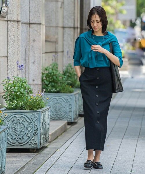 LAUTREAMONT / ロートレアモン ニット・セーター | バックボタン5分袖ニット≪手洗い可能≫ | 詳細19