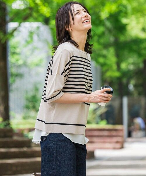 LAUTREAMONT / ロートレアモン ニット・セーター | バックボタン5分袖ニット≪手洗い可能≫ | 詳細30