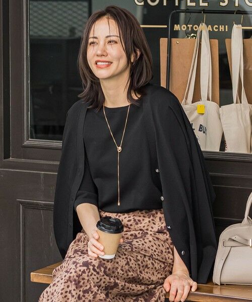 LAUTREAMONT/ロートレアモン Vネックニットカーディガン&#8810;手洗い可能&#8811; ブラック 9号