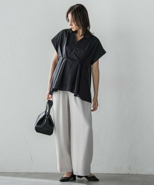 LAUTREAMONT / ロートレアモン シャツ・ブラウス | タイプライターペプラムブラウス≪洗濯機で洗える≫ | 詳細3