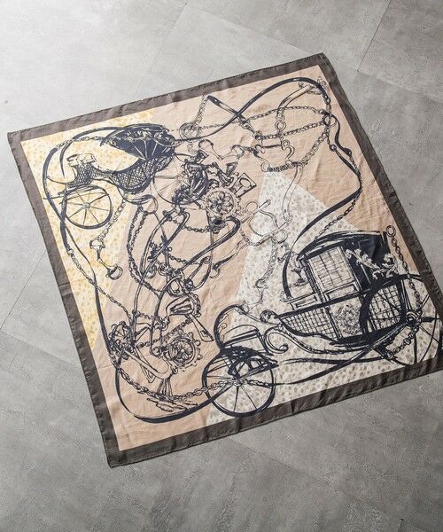 LAUTREAMONT / ロートレアモン マフラー・ショール・スヌード・ストール | 馬車柄スクエアシルクスカーフ | 詳細3