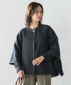 美品♡ LAUTREAMONT セットアップ　ノーカラー　ネイビー　濃紺　40 セットアップ対応・UVカット・接触冷感・洗える】ライト