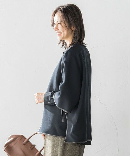 LAUTREAMONT / ロートレアモン テーラードジャケット | ライトポンチョジャケット ≪手洗い可能≫ | 詳細1