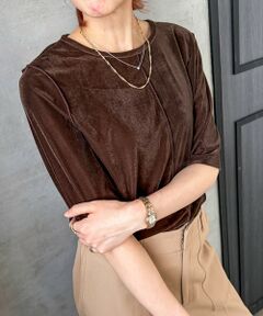 LAUTREAMONT / ロートレアモン カットソー | 【WEB限定】シアーベロアカットソー