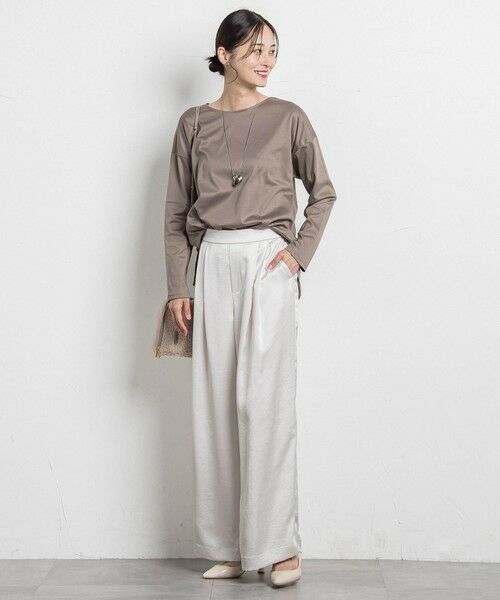 LAUTREAMONT / ロートレアモン カットソー | 【WEB限定】汗じみ防止スムースロングTシャツ ≪洗える／接触冷感≫ | 詳細26