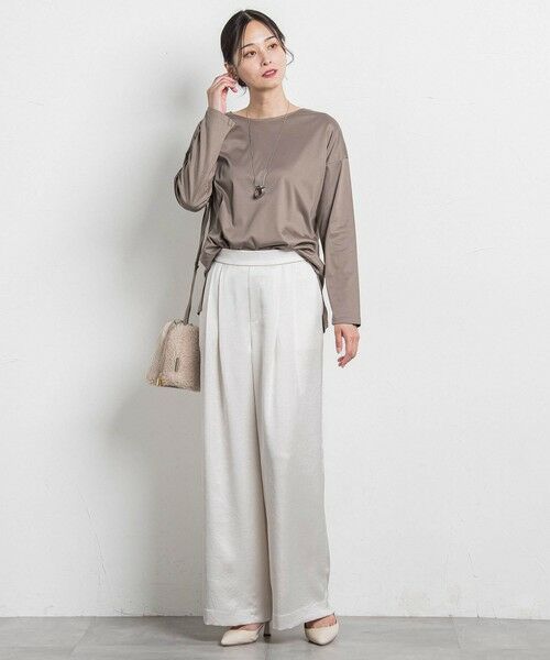 LAUTREAMONT / ロートレアモン カットソー | 【WEB限定】汗じみ防止スムースロングTシャツ ≪洗える／接触冷感≫ | 詳細27