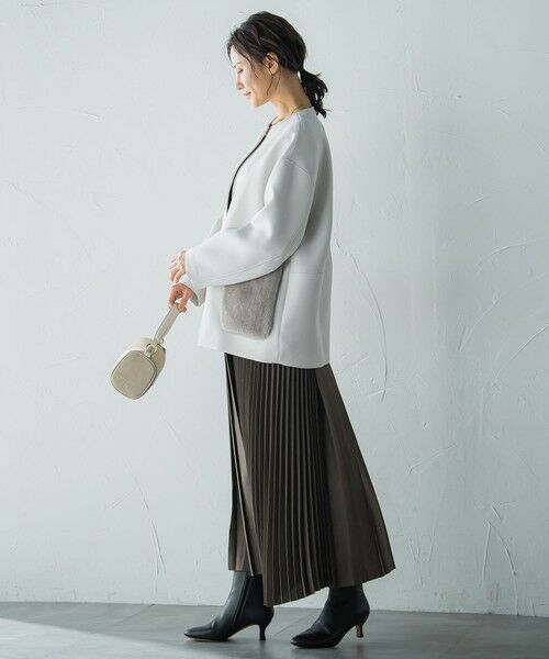 LAUTREAMONT / ロートレアモン ミニ・ひざ丈スカート | アシンメトリーコンビプリーツスカート | 詳細4