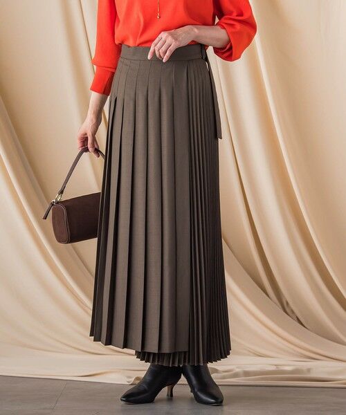 LAUTREAMONT / ロートレアモン ミニ・ひざ丈スカート | アシンメトリーコンビプリーツスカート | 詳細5