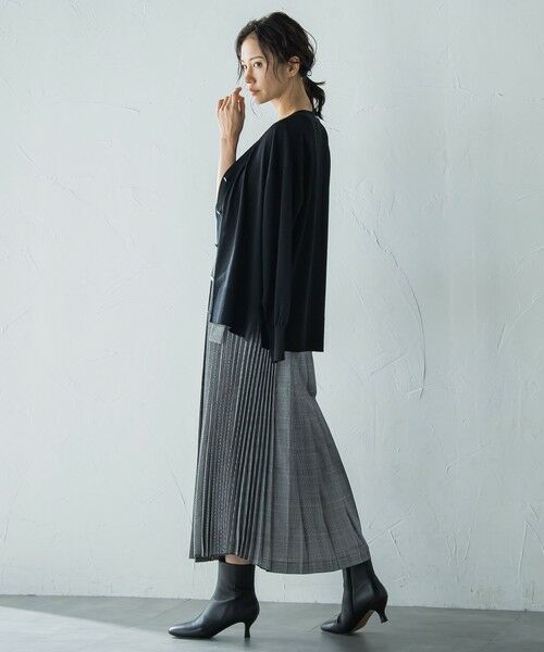 LAUTREAMONT / ロートレアモン ミニ・ひざ丈スカート | アシンメトリーコンビプリーツスカート | 詳細10