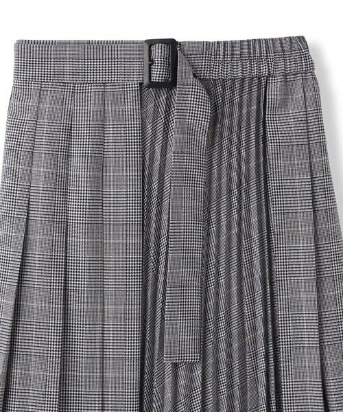 LAUTREAMONT / ロートレアモン ミニ・ひざ丈スカート | アシンメトリーコンビプリーツスカート | 詳細23