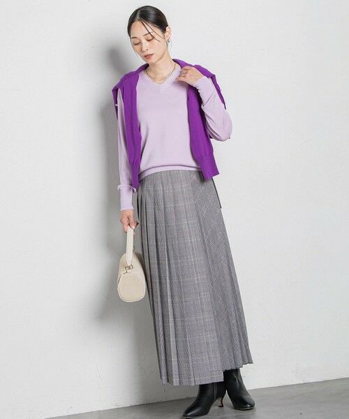 LAUTREAMONT / ロートレアモン ミニ・ひざ丈スカート | アシンメトリーコンビプリーツスカート | 詳細29