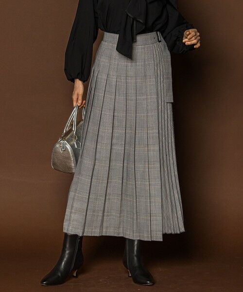 LAUTREAMONT / ロートレアモン ミニ・ひざ丈スカート | アシンメトリーコンビプリーツスカート | 詳細12