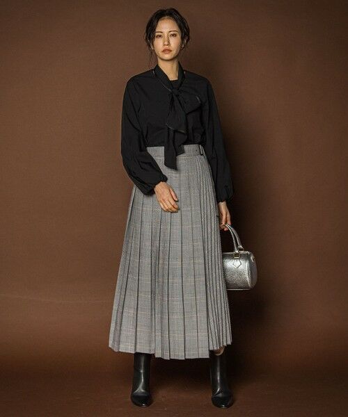 LAUTREAMONT / ロートレアモン ミニ・ひざ丈スカート | アシンメトリーコンビプリーツスカート | 詳細15