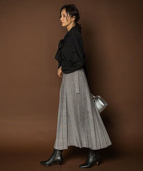 LAUTREAMONT / ロートレアモン ミニ・ひざ丈スカート | アシンメトリーコンビプリーツスカート | 詳細16