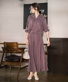 LAUTREAMONT / ロートレアモン ミニ・ひざ丈スカート | エアリースエード調フレアスカート≪洗濯機で洗える≫