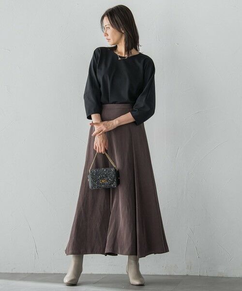 LAUTREAMONT / ロートレアモン ミニ・ひざ丈スカート | エアリースエード調フレアスカート≪洗濯機で洗える≫ | 詳細5