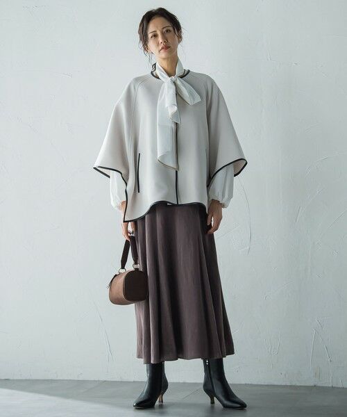 LAUTREAMONT / ロートレアモン ミニ・ひざ丈スカート | エアリースエード調フレアスカート≪洗濯機で洗える≫ | 詳細7