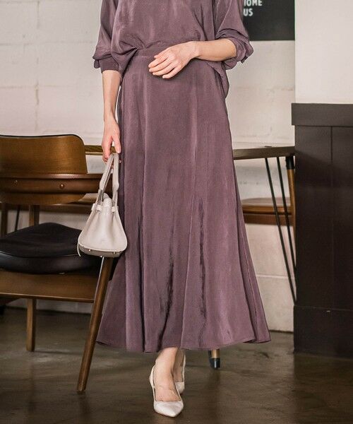 LAUTREAMONT / ロートレアモン ミニ・ひざ丈スカート | エアリースエード調フレアスカート≪洗濯機で洗える≫ | 詳細2