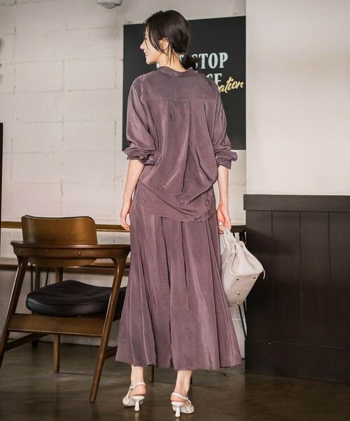 LAUTREAMONT / ロートレアモン ミニ・ひざ丈スカート | エアリースエード調フレアスカート≪洗濯機で洗える≫ | 詳細3