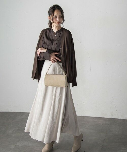 LAUTREAMONT / ロートレアモン ミニ・ひざ丈スカート | エアリースエード調フレアスカート≪洗濯機で洗える≫ | 詳細25