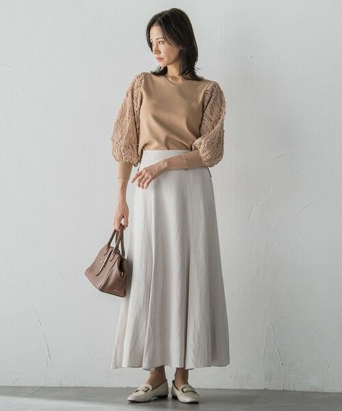 LAUTREAMONT / ロートレアモン ミニ・ひざ丈スカート | エアリースエード調フレアスカート≪洗濯機で洗える≫ | 詳細30