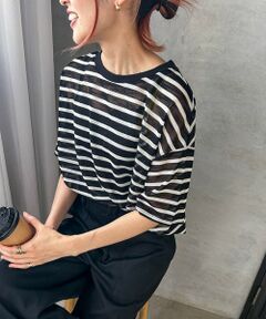 LAUTREAMONT / ロートレアモン ニット・セーター | 【WEB限定】シアーボーダーニットプルオーバー≪手洗い可能≫